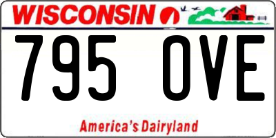 WI license plate 795OVE