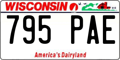 WI license plate 795PAE