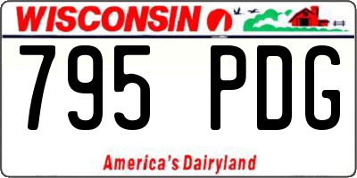 WI license plate 795PDG