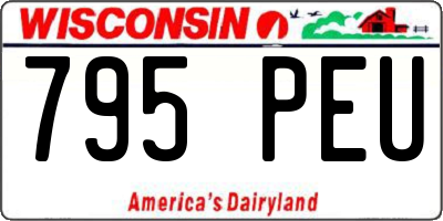 WI license plate 795PEU