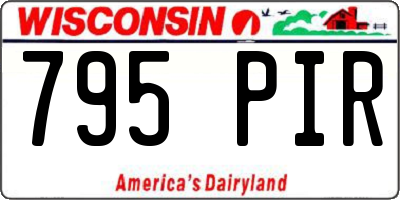 WI license plate 795PIR