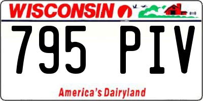 WI license plate 795PIV