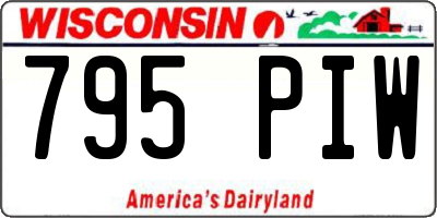 WI license plate 795PIW