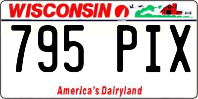 WI license plate 795PIX