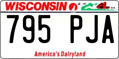WI license plate 795PJA