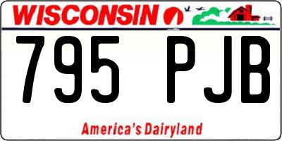 WI license plate 795PJB