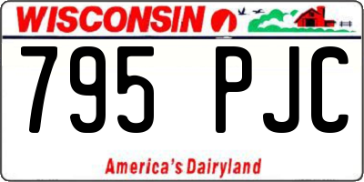 WI license plate 795PJC