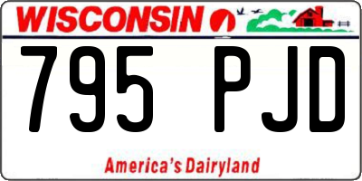WI license plate 795PJD