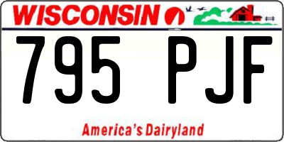 WI license plate 795PJF