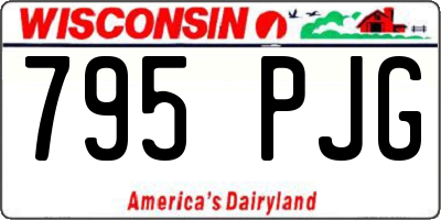 WI license plate 795PJG