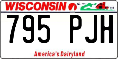 WI license plate 795PJH