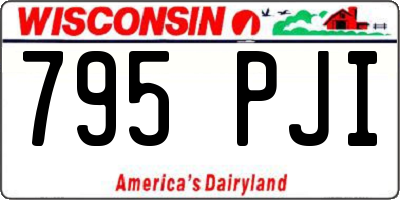 WI license plate 795PJI