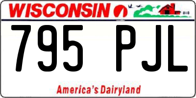 WI license plate 795PJL