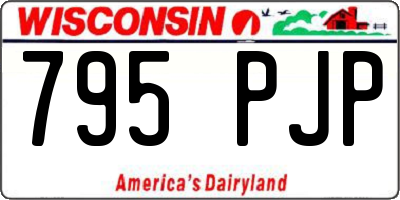 WI license plate 795PJP