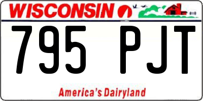 WI license plate 795PJT
