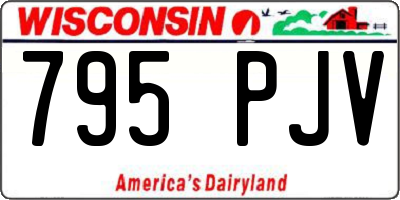 WI license plate 795PJV