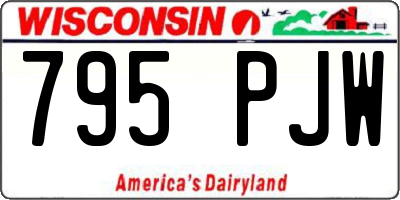 WI license plate 795PJW