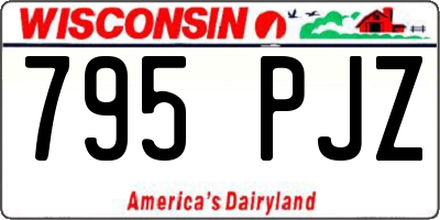 WI license plate 795PJZ