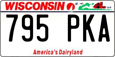 WI license plate 795PKA