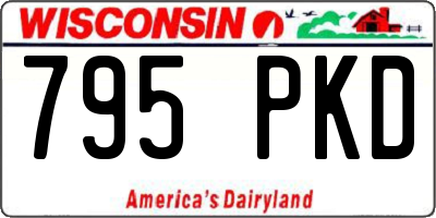 WI license plate 795PKD