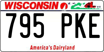 WI license plate 795PKE