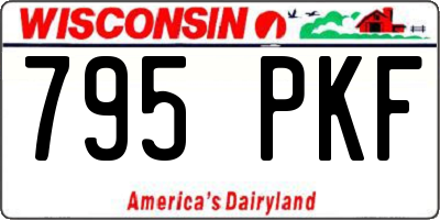 WI license plate 795PKF