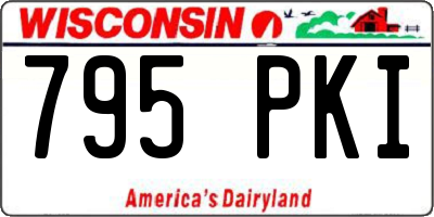 WI license plate 795PKI