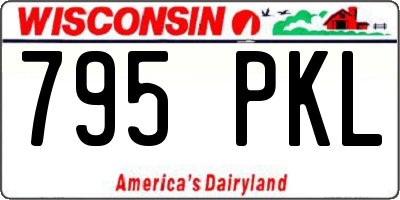 WI license plate 795PKL