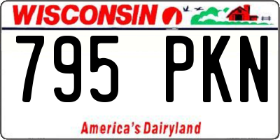 WI license plate 795PKN