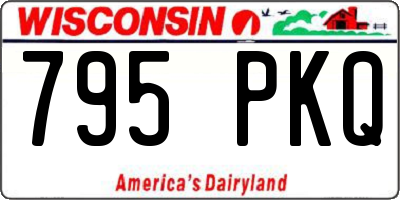 WI license plate 795PKQ