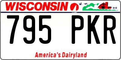 WI license plate 795PKR