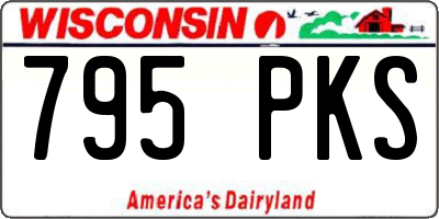 WI license plate 795PKS