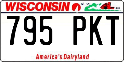 WI license plate 795PKT