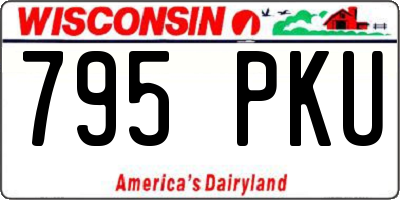 WI license plate 795PKU