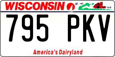 WI license plate 795PKV