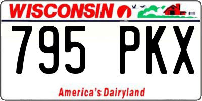 WI license plate 795PKX