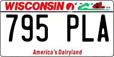 WI license plate 795PLA