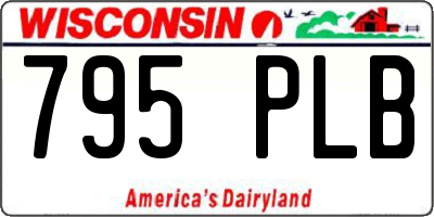 WI license plate 795PLB