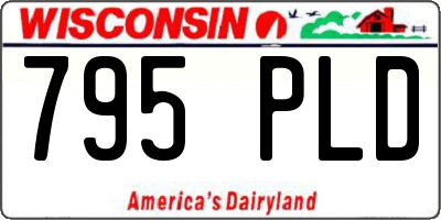 WI license plate 795PLD