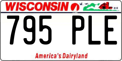 WI license plate 795PLE