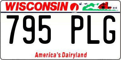 WI license plate 795PLG