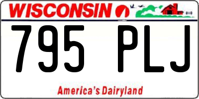 WI license plate 795PLJ