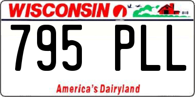 WI license plate 795PLL