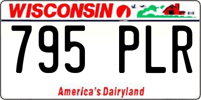 WI license plate 795PLR