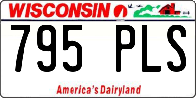 WI license plate 795PLS