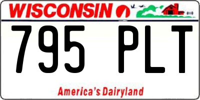 WI license plate 795PLT