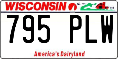 WI license plate 795PLW