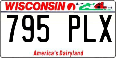 WI license plate 795PLX
