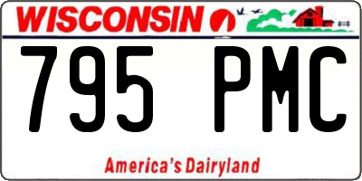 WI license plate 795PMC