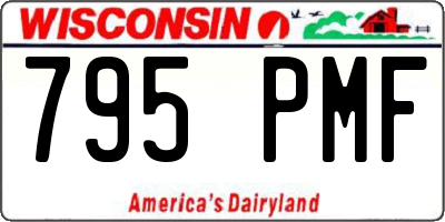 WI license plate 795PMF